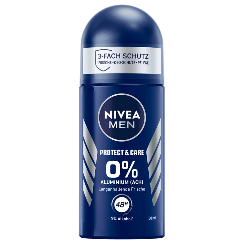 NIVEA Men Deo Roll-On Protect & Care 0% Alu 50 ml